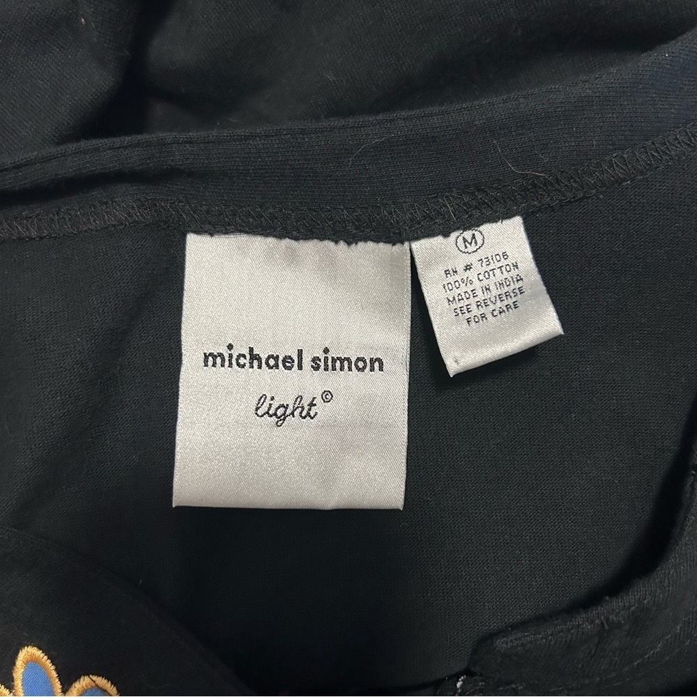 Michael Simon Light Easter Button Down Blouse Med… - image 3